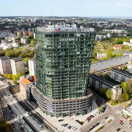 Miodowy Apartament W Hanza Tower -Sauna&Pool Stettin Exterior foto